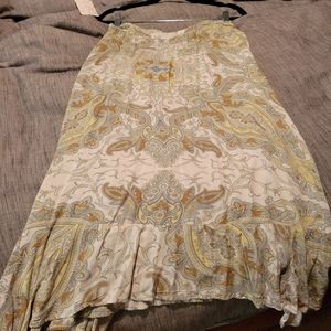 Free people paisley long skirt